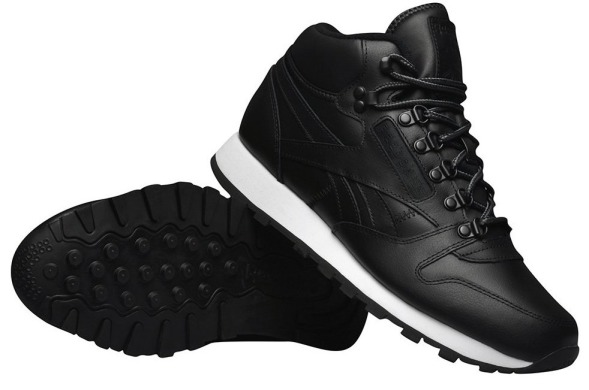 Кроссовки Оригинал Reebok Classic Leather Mid Basic "Black" (BD2539), EUR 40