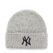 Шапка 47 Brand MLB New York Yankees Brain Freeze Cuff Knit (BRNFZ17ACE-GY), One Size