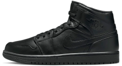 Мужские кроссовки Air Jordan 1 Mid 'Triple Black' (554724-093)