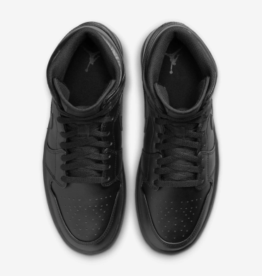 Мужские кроссовки Air Jordan 1 Mid 'Triple Black' (554724-093), EUR 41