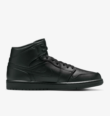 Мужские кроссовки Air Jordan 1 Mid 'Triple Black' (554724-093), EUR 41