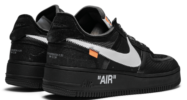 Чоловічі кросівки Nike OFF-WHITE x Air Force 1 Low 'Black', EUR 45