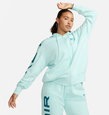 Толстовка жіноча Nike W Nsw Air Fleece Os Fz Hd (FB8047-346), L