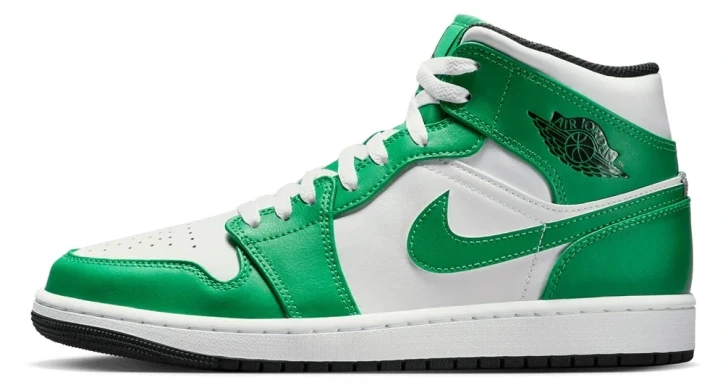 Кроссовки Мужские Jordan 1 Mid “Lucky Green” (DQ8426-301)