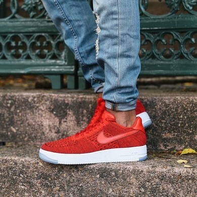 Кроссовки Nike Air Force 1 Flyknit Low "Red", EUR 45