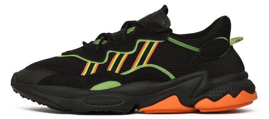 Чоловічі кросівки Adidas Ozweego "Black Orange Green", EUR 45