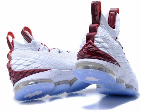 Баскетбольные кроссовки Nike LeBron 15 "White/Burgundy", EUR 44,5