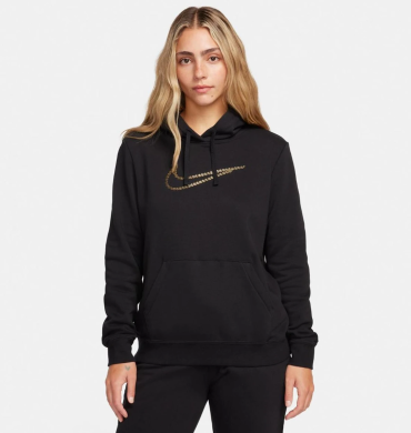 Женская кофта Nike Club Fleece Shine Po (FB8763-010)