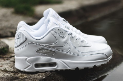 Nike air max 90 premium cheap white leather