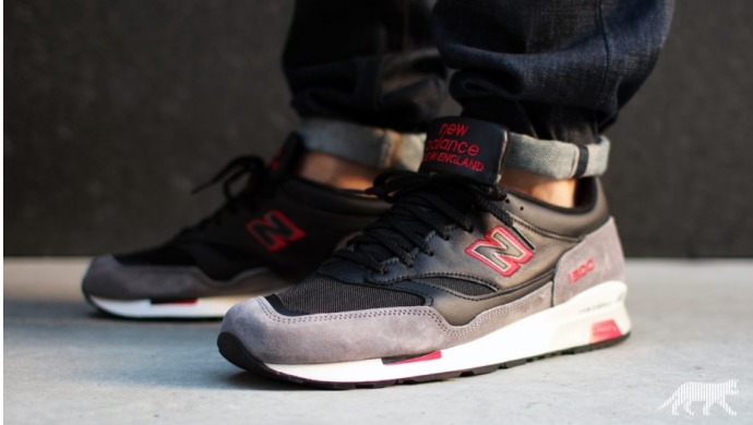 Кроссовки New Balance 1500 'Made in England' "Black, Grey & Red", EUR 42