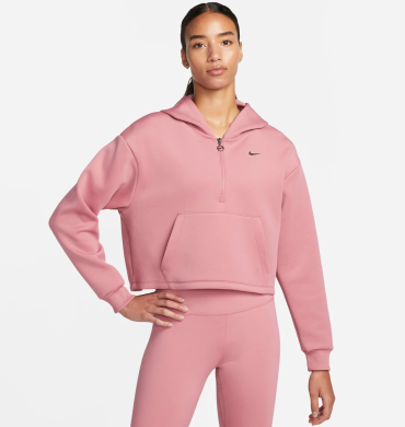 Худи женское Nike Dri-Fit WomenS Graphic 1/2-Zip Training Hoodie Pink DQ6302-667