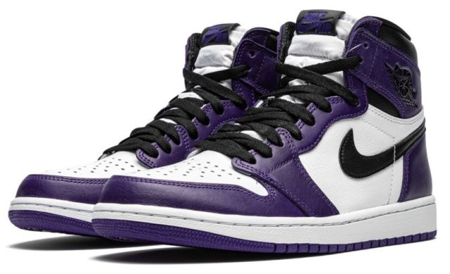 Баскетбольні кросівки Air Jordan 1 Retro High OG “Court Purple 2.0”, EUR 43
