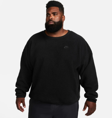 Толстовка мужская Nike M Club+ Sherpa Wntr Crew (FB8378-010), S