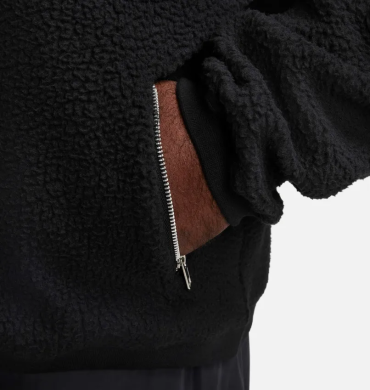 Толстовка мужская Nike M Club+ Sherpa Wntr Crew (FB8378-010), S