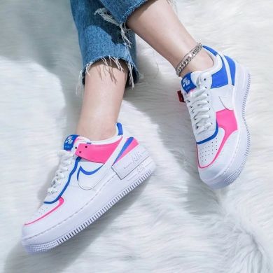 Женские кроссовки Nike Air Force 1 Shadow "White Pink Blue", EUR 36