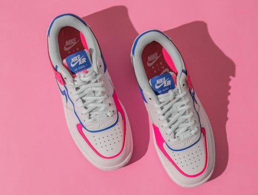 Женские кроссовки Nike Air Force 1 Shadow "White Pink Blue", EUR 38