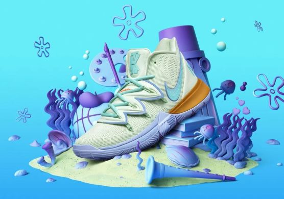 Баскетбольні кросівки Nike Kyrie 5 “Spongebob - Squidward”, EUR 43