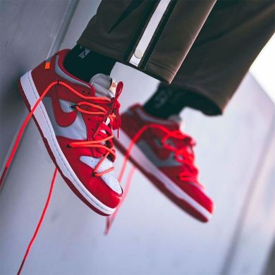 Кроссовки Nike Dunk Low x Off-White "University Red", EUR 45