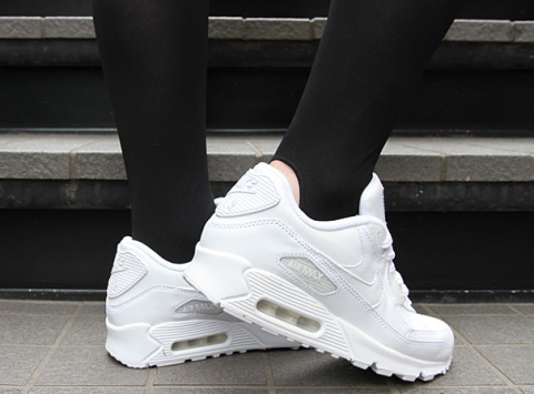 Nike air max 90 premium cheap white leather