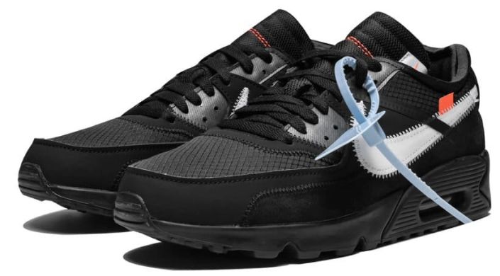Мужские кроссовки Nike Air Max 90 OFF-WHITE 'Black', EUR 46