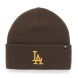 Шапка Оригінал 47 Brand Los Angeles Dodgers Haymaker Cuff Knit "Brown" (B-HYMKR12ACE-BW), One Size