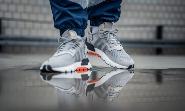 Мужские кроссовки Adidas Nite Jogger 'Grey/Orange', EUR 41