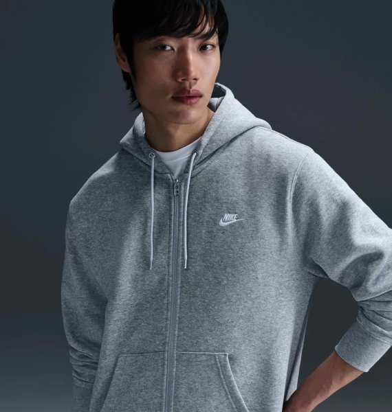 Толстовка мужская Nike Club Fleece Grey FN3861-063