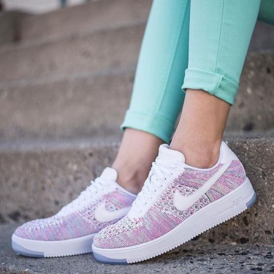 Кроссовки Nike Wmns Air Force 1 Flyknit Low "Weiss/Multi", EUR 37