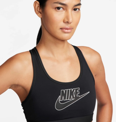 Топ женский Nike Swsh Med Spt Futura Bra (FB4080-010), S